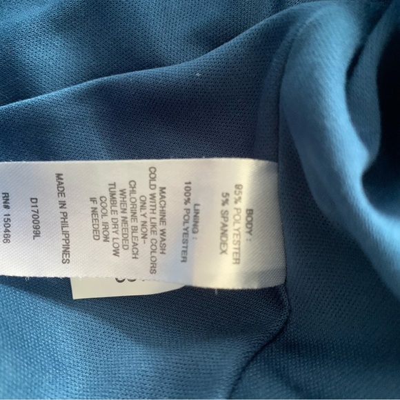 41 Hawthorn Blue Geometric Wrap Dress XXL - Picture 10 of 10